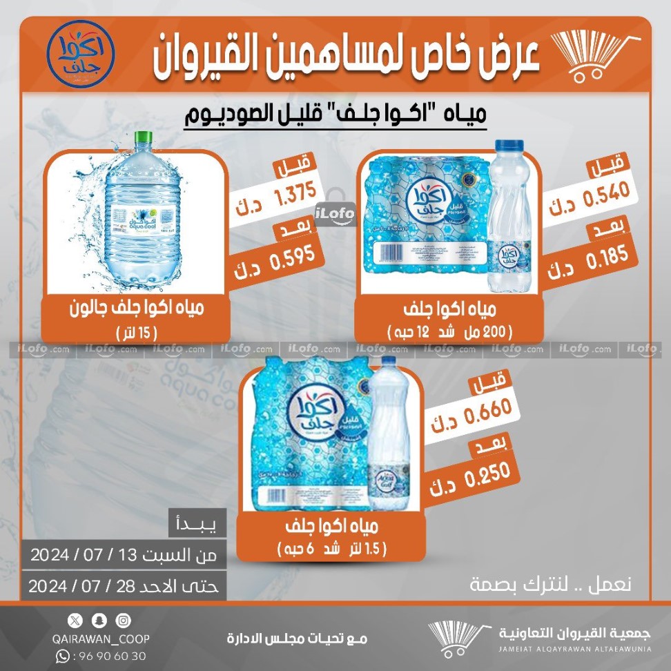 Page 1 at Aqua Gulf Water Offers at Qairawan Co-op Society Kuwait